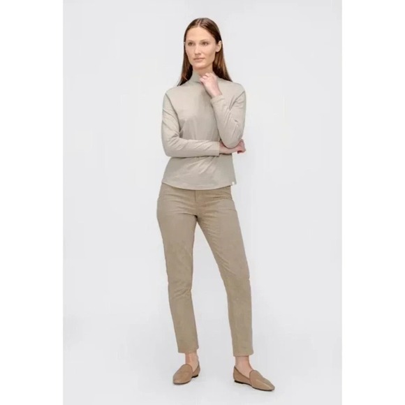 Ministry of Supply Pants - Ministry Of Supply Kinetic Pant Women's 0 Sand Corduroy 5-Pocket High Rise Ankle
